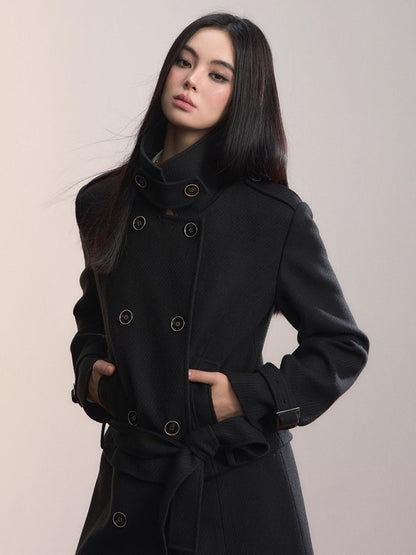 Convertible Wool-Blend Detachable Coat