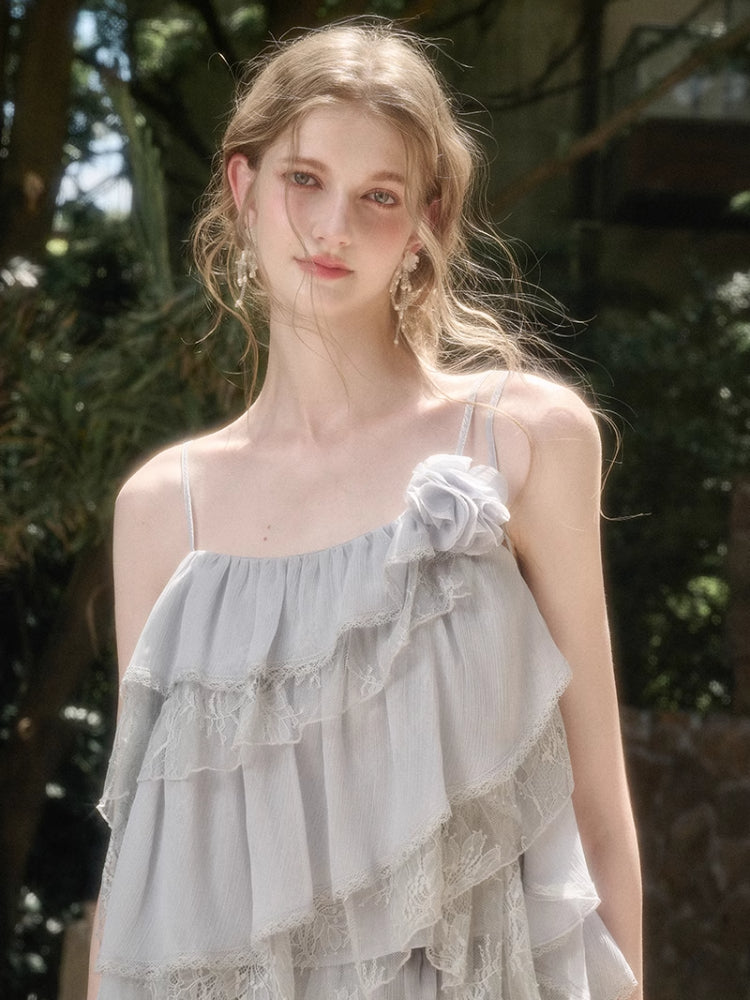 Fluffy Lace Fairy Camisole &amp; Skirt Set