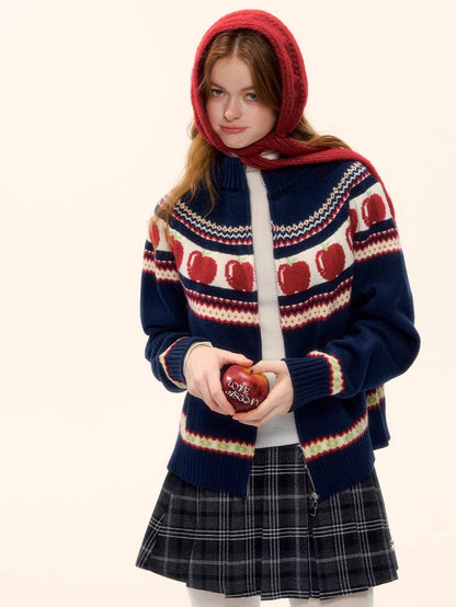 Vintage Red Plaid Wool-Blend Mini Skirt