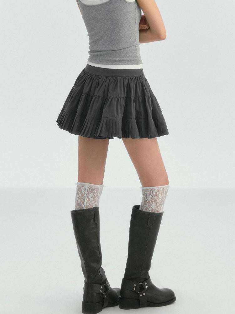 Ballet Style Pleated Tulle Skirt