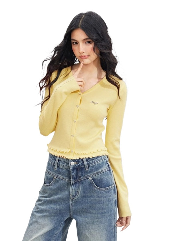 Lace Hollow Knit Cardigan