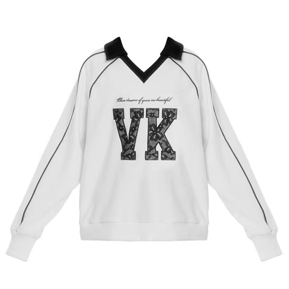 Retro Fleece-Lined Oversized Sweatshirt