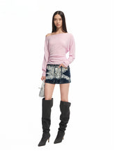 Asymmetric Shoulder Multi-way Wear Elastic T-Shirt - CHINASQUAD