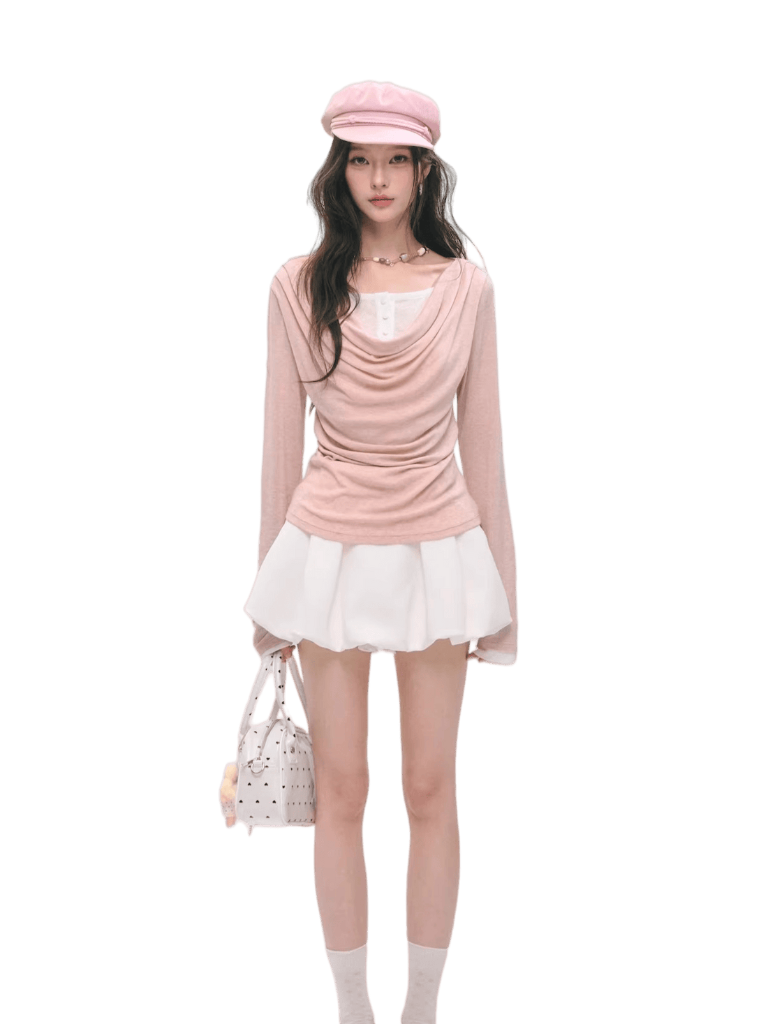 Waist-Cinching Long Sleeve T-Shirt