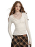 V-neck Slim Fit Zipper Long Sleeve T-shirt - CHINASQUAD