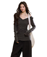 Cross Off-Shoulder Layered Blouse - CHINASQUAD