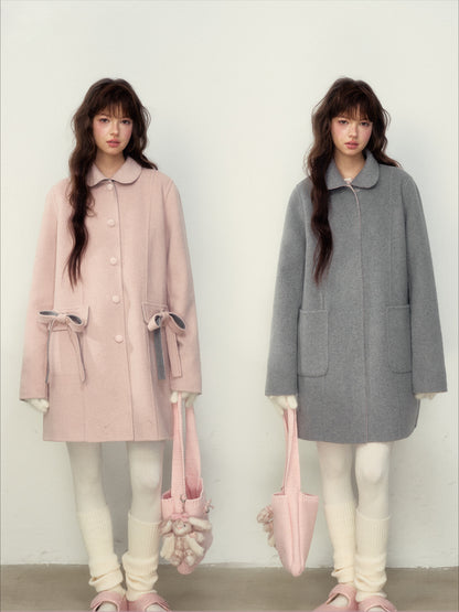 Dual-Sided Wool Doll Collar Coat