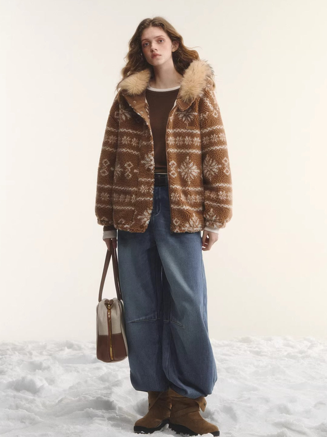 Fur Collar Fleece Hooded Jacket