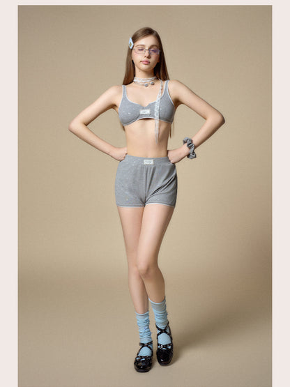 Silver-Logo Camisole Bra Innerwear