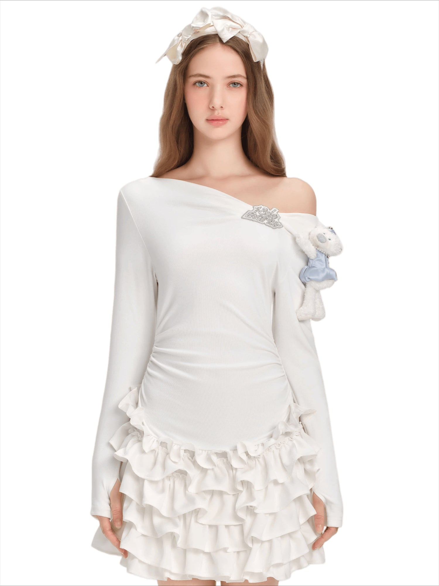 Off-Shoulder Tiered Mini Dress