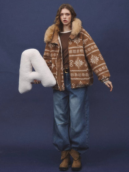 Fur Collar Fleece Hooded Jacket