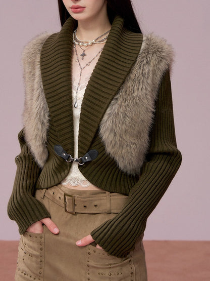 Heavyweight Knit Cropped Jacket