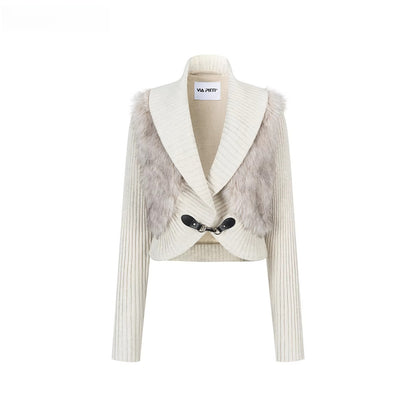 Heavyweight Knit Cropped Jacket