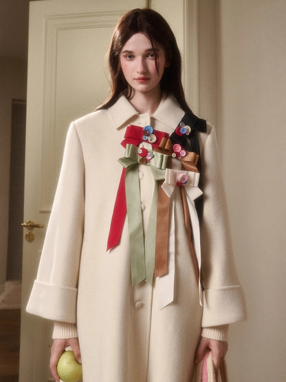 Playful Winter 100% Wool Cape Coat