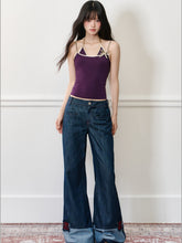 Two-tone Retro Halter Top - CHINASQUAD