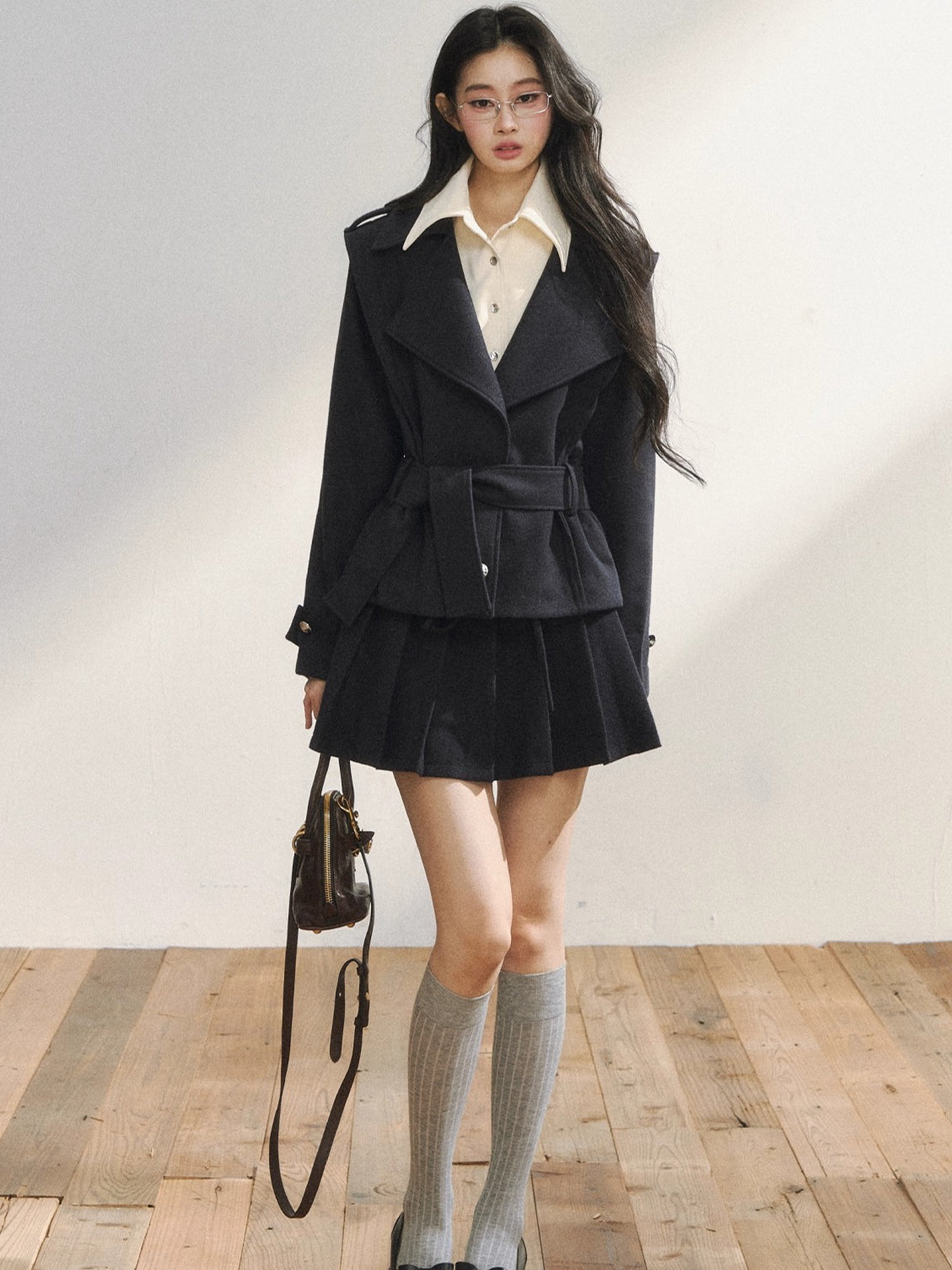 Vintage-Inspired Quilted Blazer &amp; Skirt Set