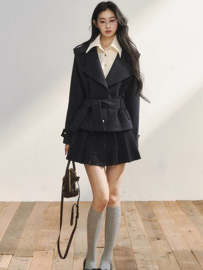 Vintage-Inspired Quilted Blazer &amp; Skirt Set
