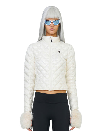 White Slim Fit Down Jacket