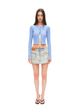 Washed Folded Low-waist Pencil Skirt - CHINASQUAD