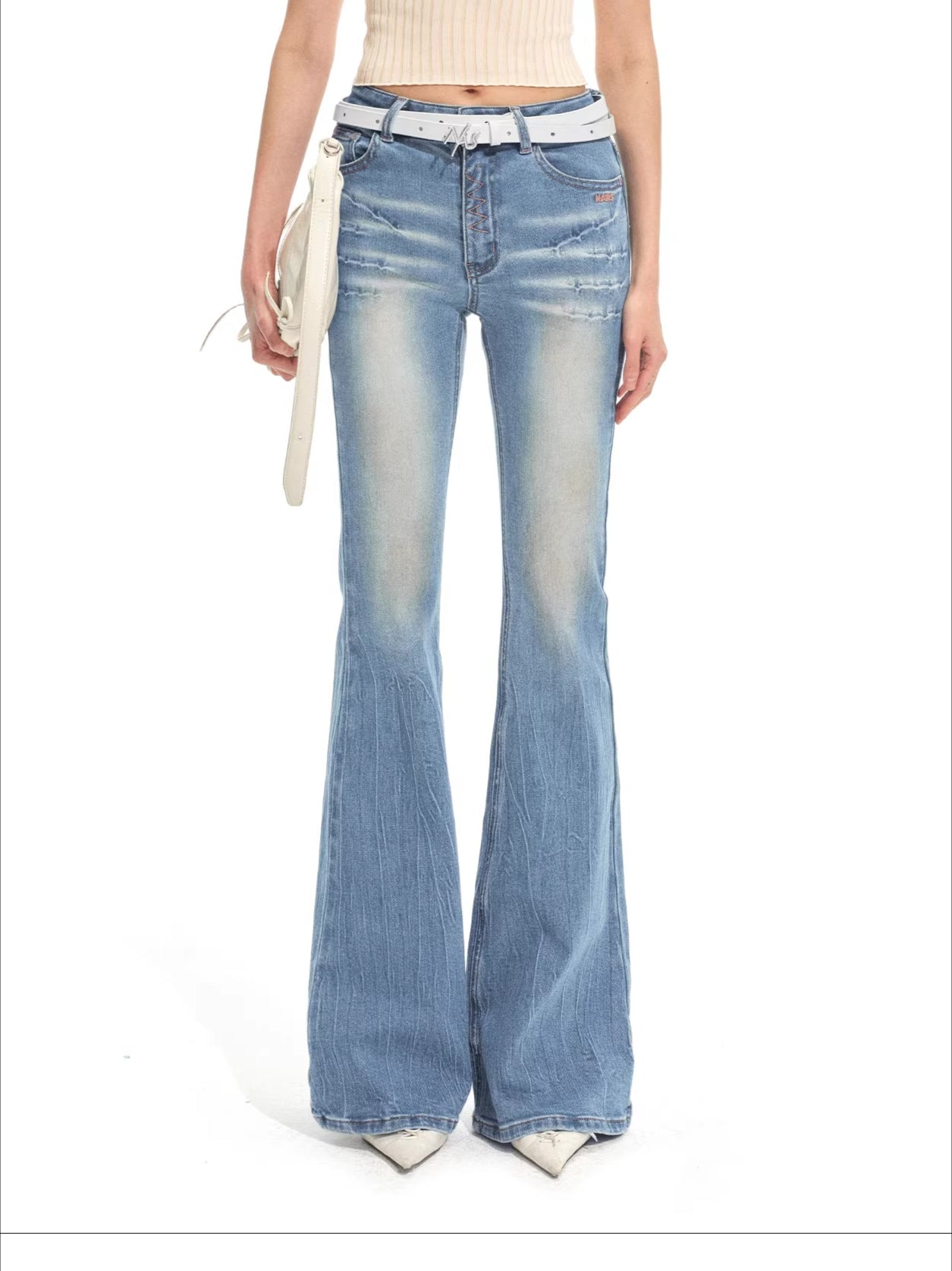 Sculpted Flare Denim Pants