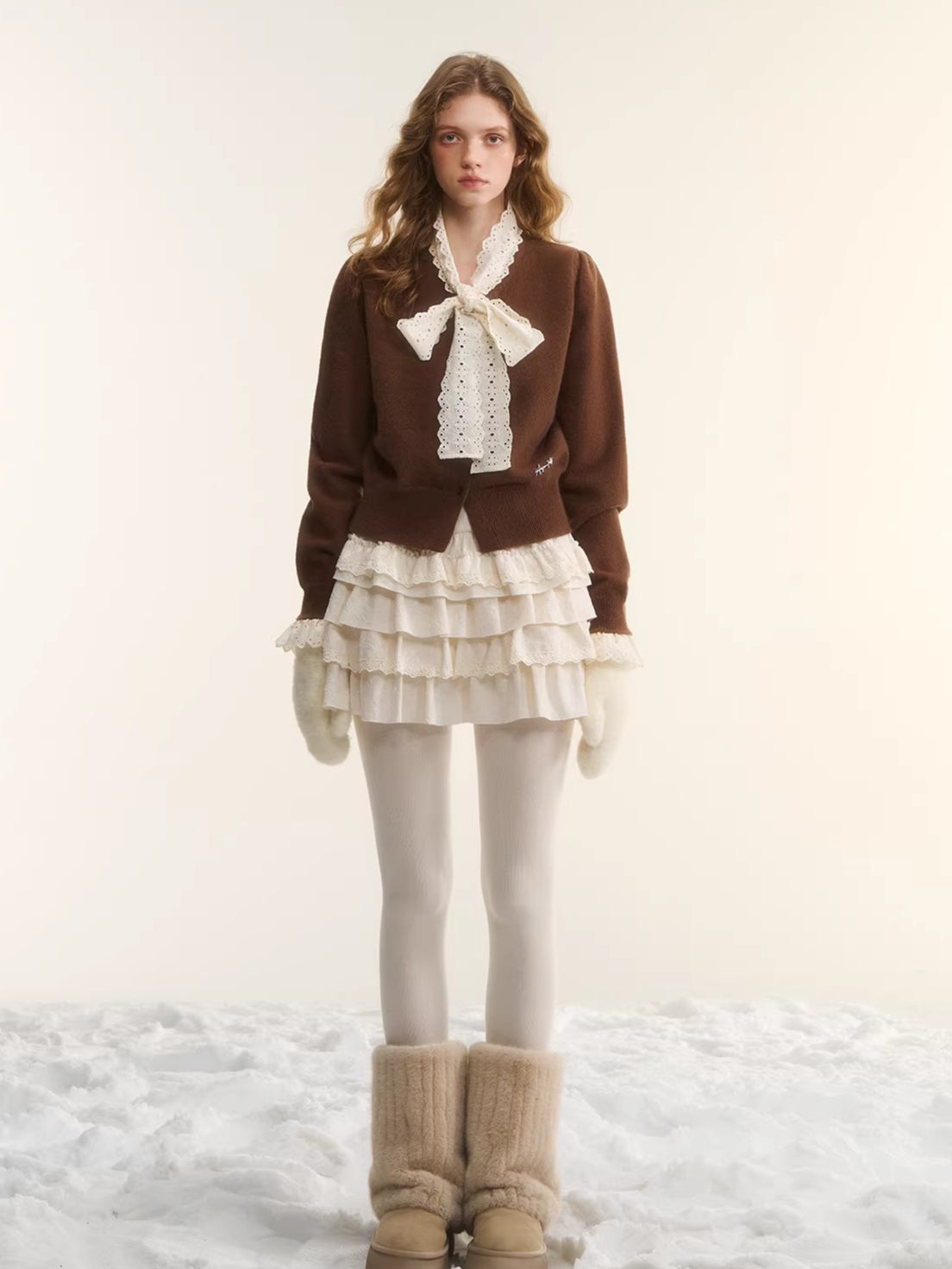 Tiered High-Waist A-Line Puff Skirt