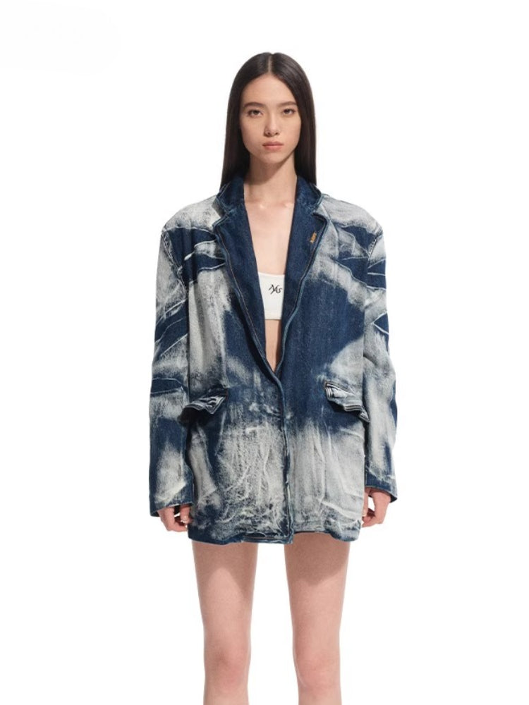 &quot;Feria Series&quot; Volcano Denim Blazer