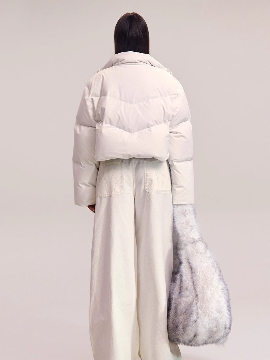 Desert Cross Cropped Down Jacket