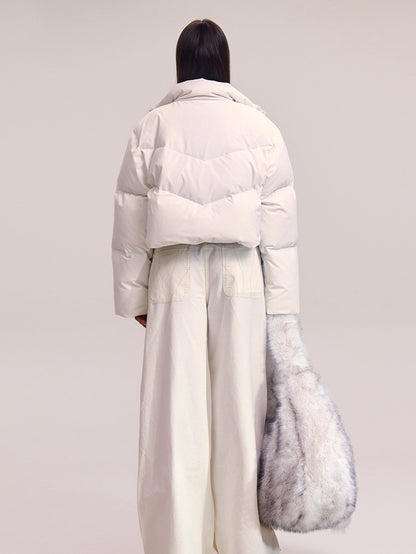 Desert Cross Cropped Down Jacket