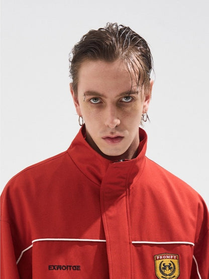 Two-Piece Detachable Long Contrast Jacket