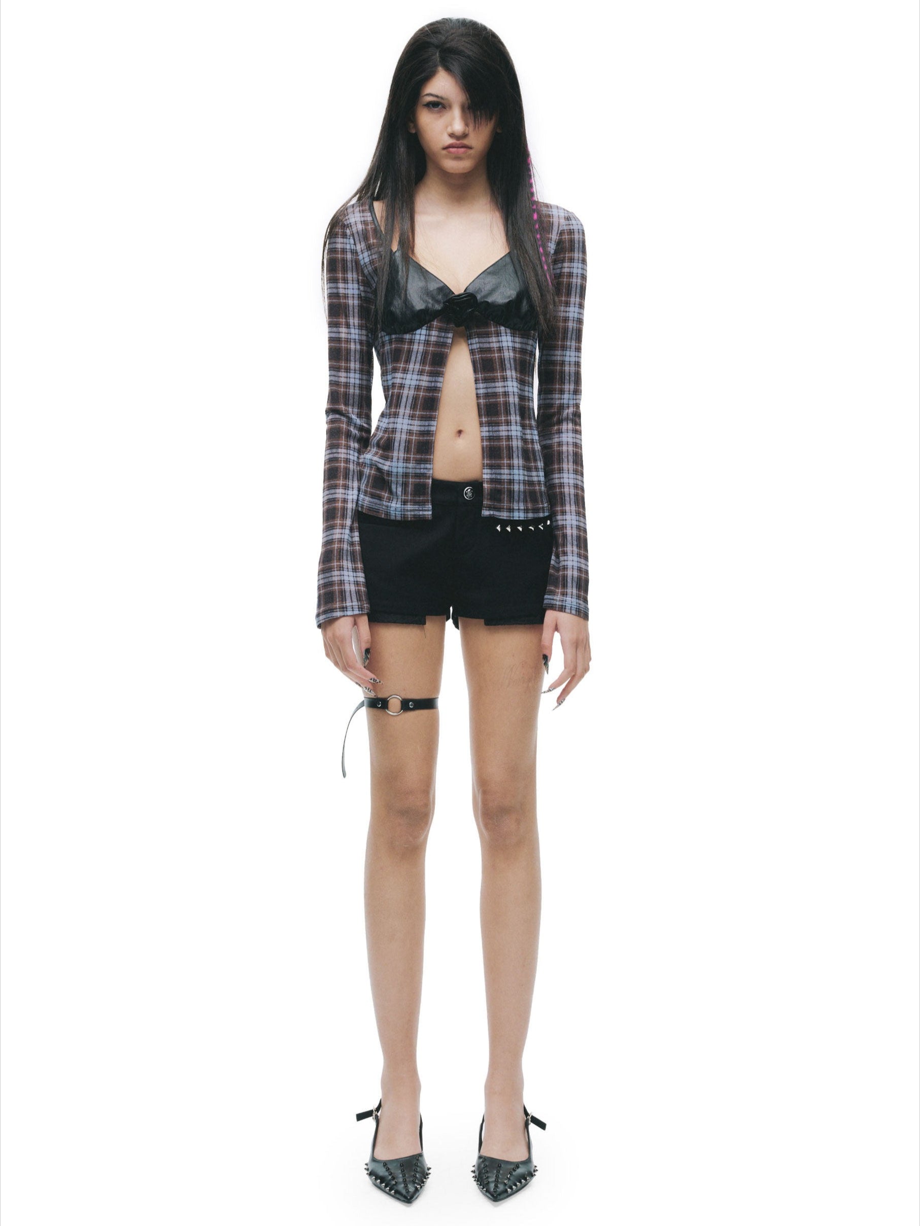 Punk Mesh Panel Long Sleeve