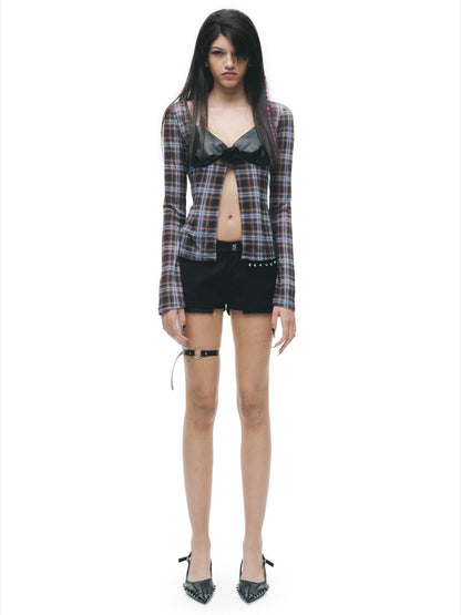 Punk Mesh Panel Long Sleeve