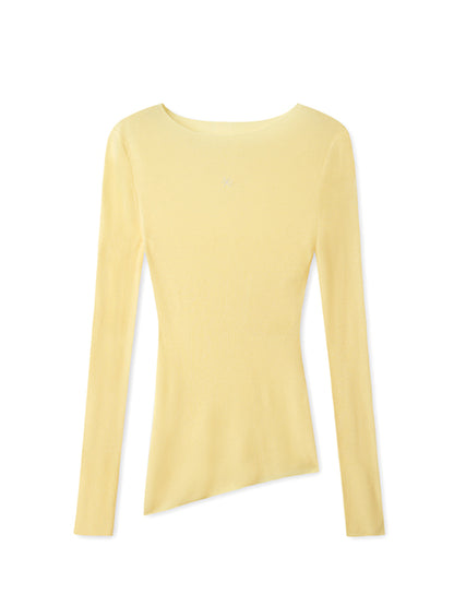 Wool Thin Crewneck Long-sleeve Blouse - CHINASQUAD
