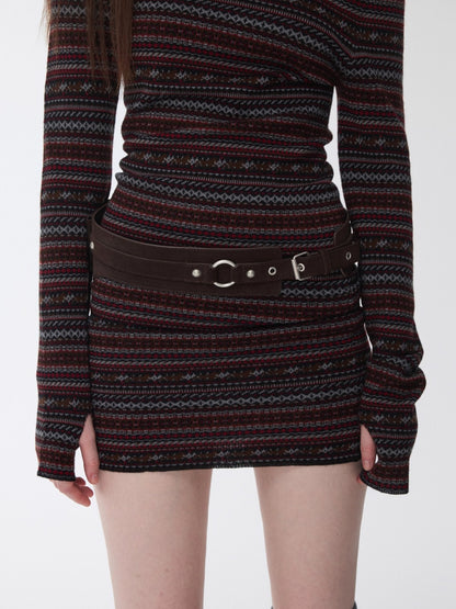 Vintage Suede Multi-Pocket Utility Waist Bag