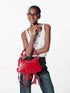 2TH DESIRE Tassel Metal Rivet Shoulder Underarm Bag – Red