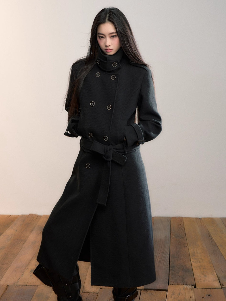 Convertible Wool-Blend Detachable Coat