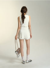 White V-Neck Vest - CHINASQUAD