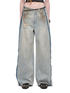 Vintage Mud-Wash Embroidered Barrel-Leg Jeans CHINASQUAD