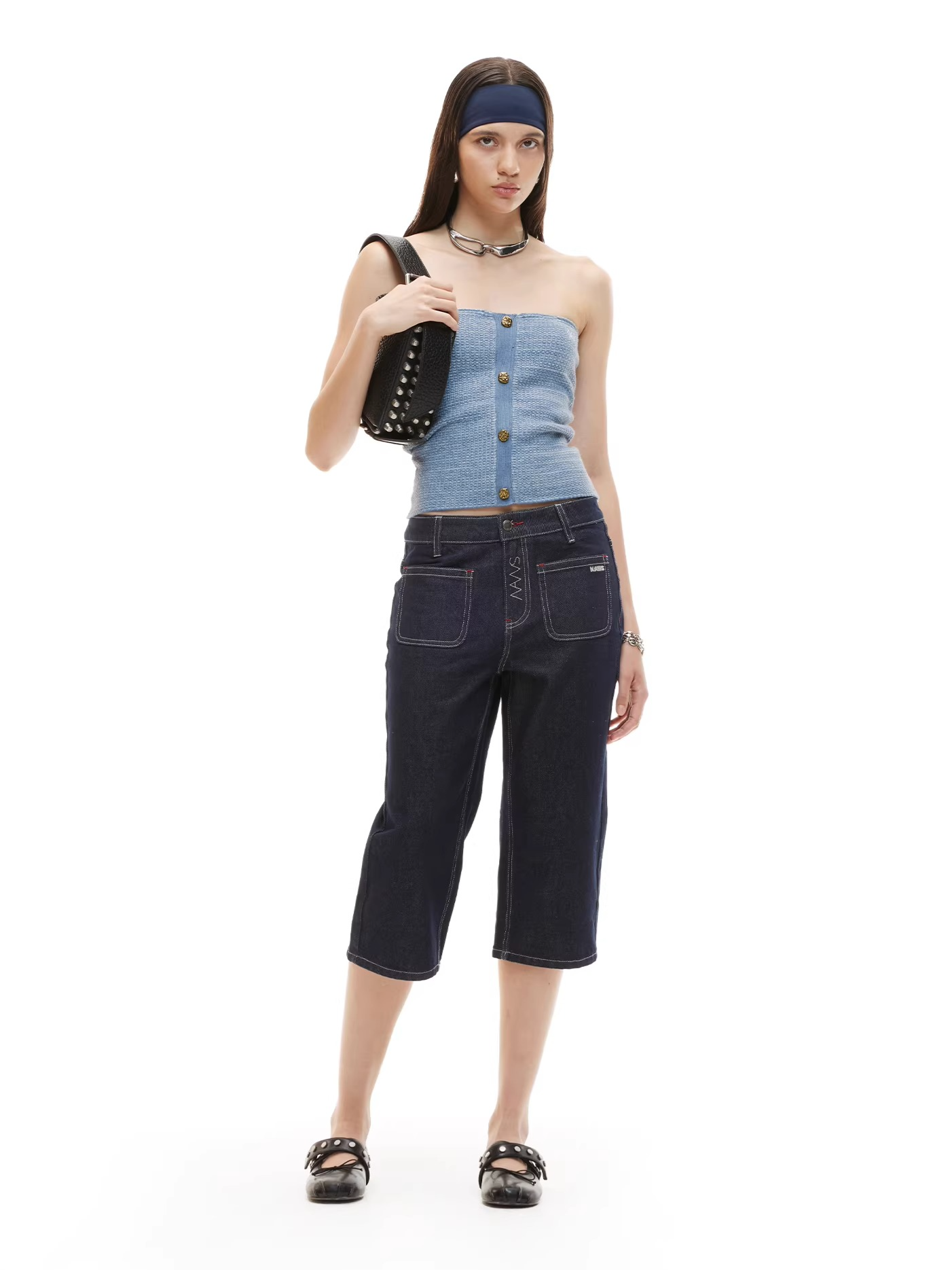 Nomadic Rider Textured Knit Bandeau Top