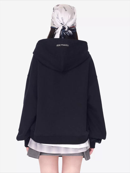 Sheriff Chain Detail Layered Hoodie
