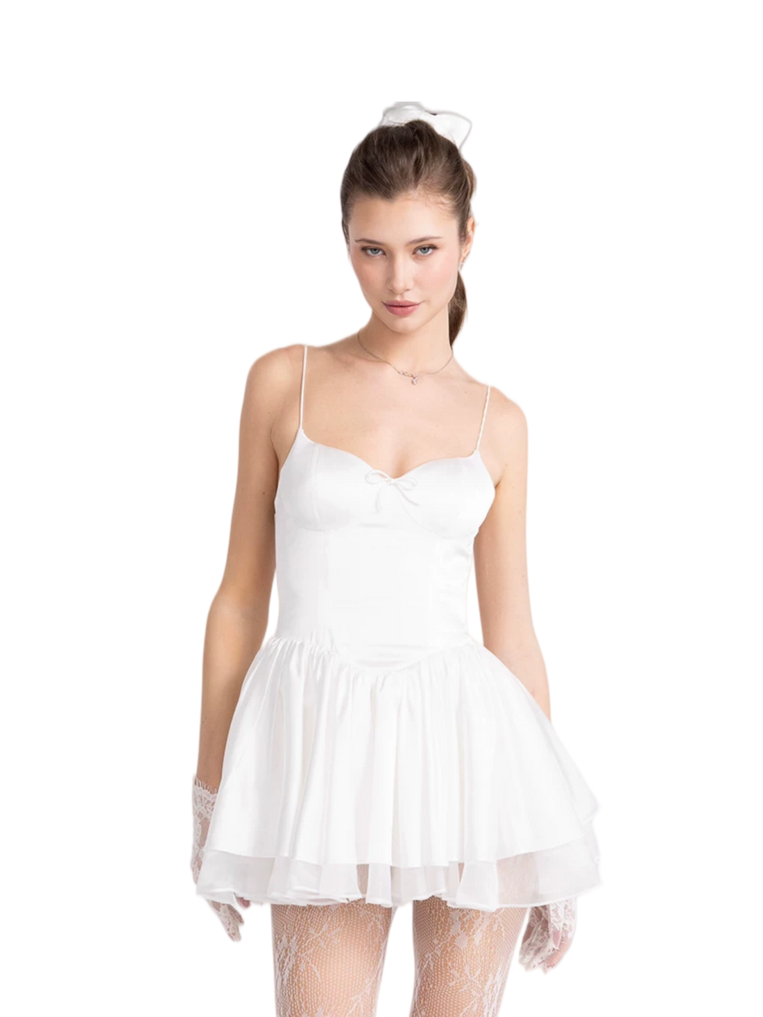 Backless Bow Corset Strap Mini Dress