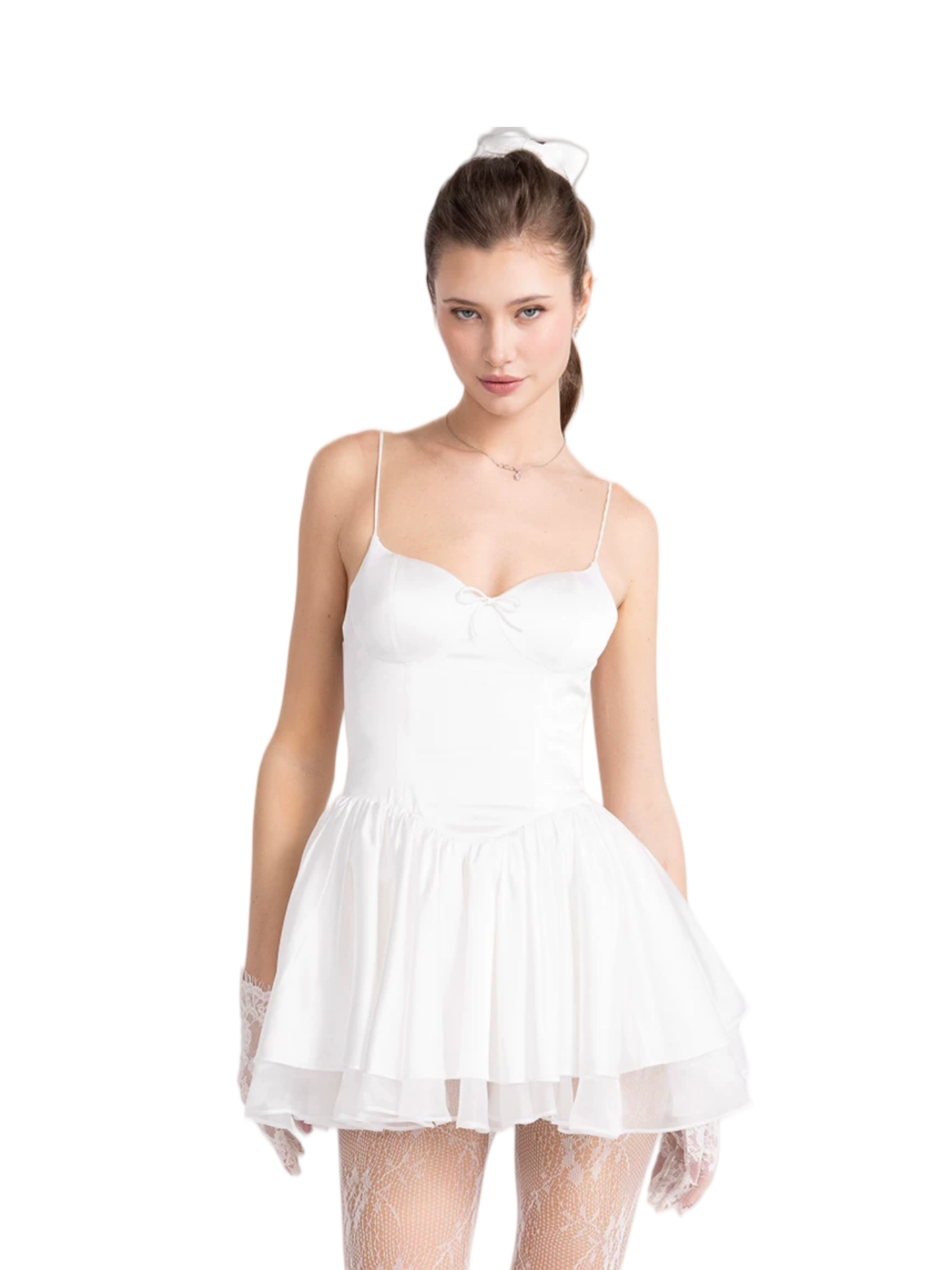 Backless Bow Corset Strap Mini Dress