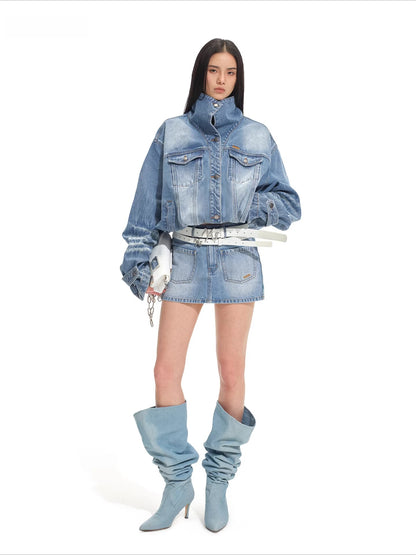 Equestrian Relaxed Denim Jacket