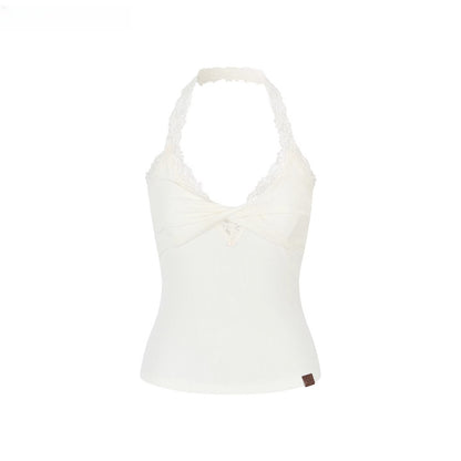 Lace-Panel Halter Layering Camisole
