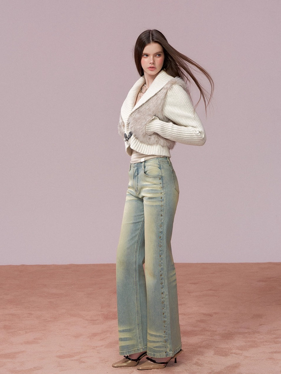 Heavyweight Knit Cropped Jacket