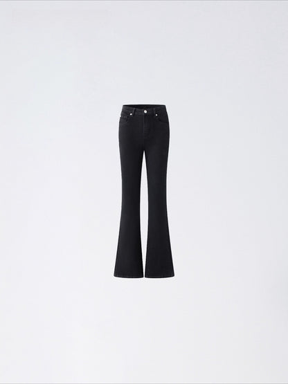 Embroidered Flared Denim Pants