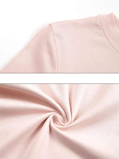 Letters Print Baby Tee In Pink