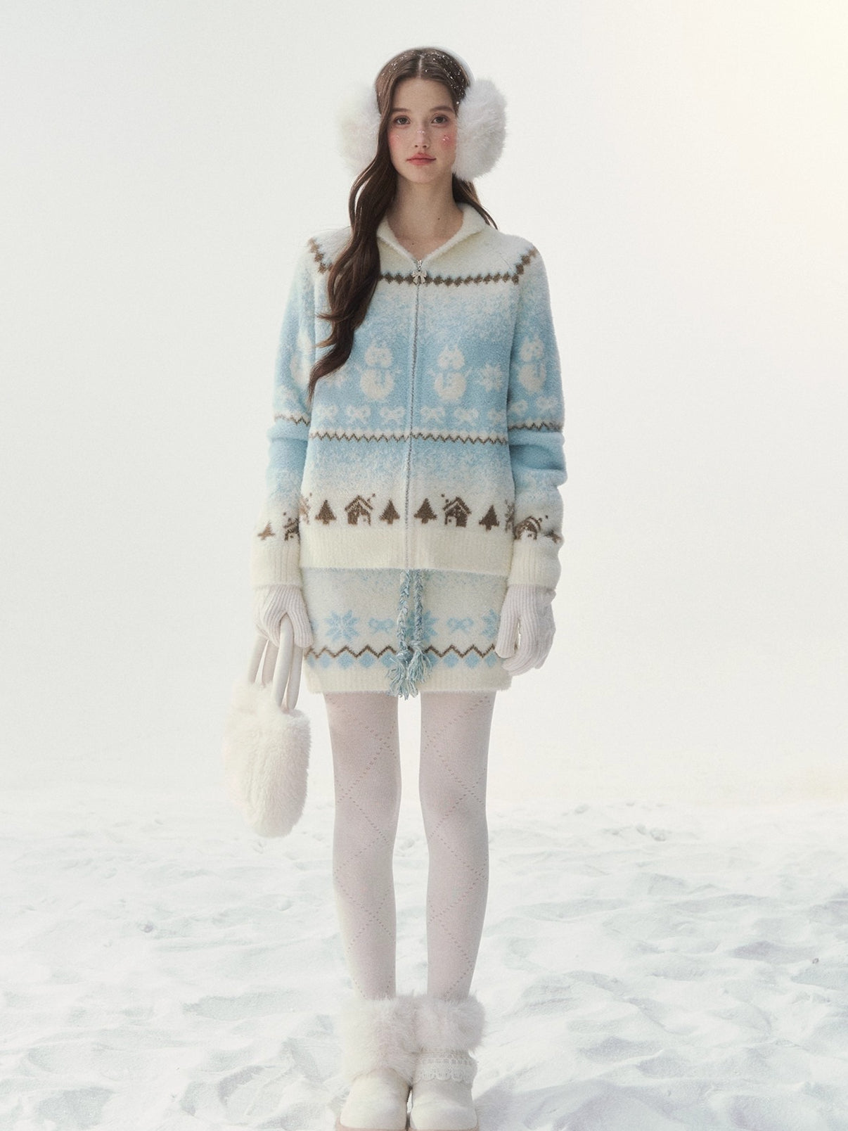 Snow Cabin Knit Sweater &amp; Skirt Set