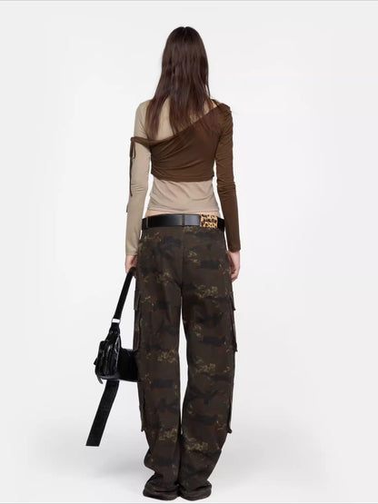 Faux Two-Piece Slim-Fit Long-Sleeve