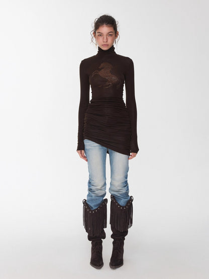 Crystal-Embellished Turtleneck