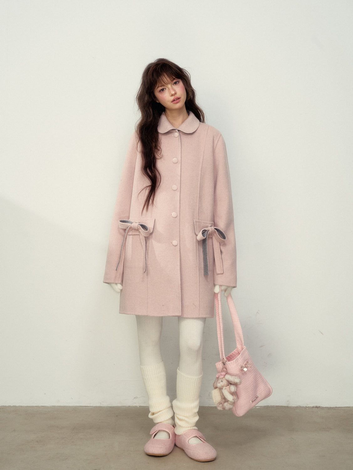 Dual-Sided Wool Doll Collar Coat